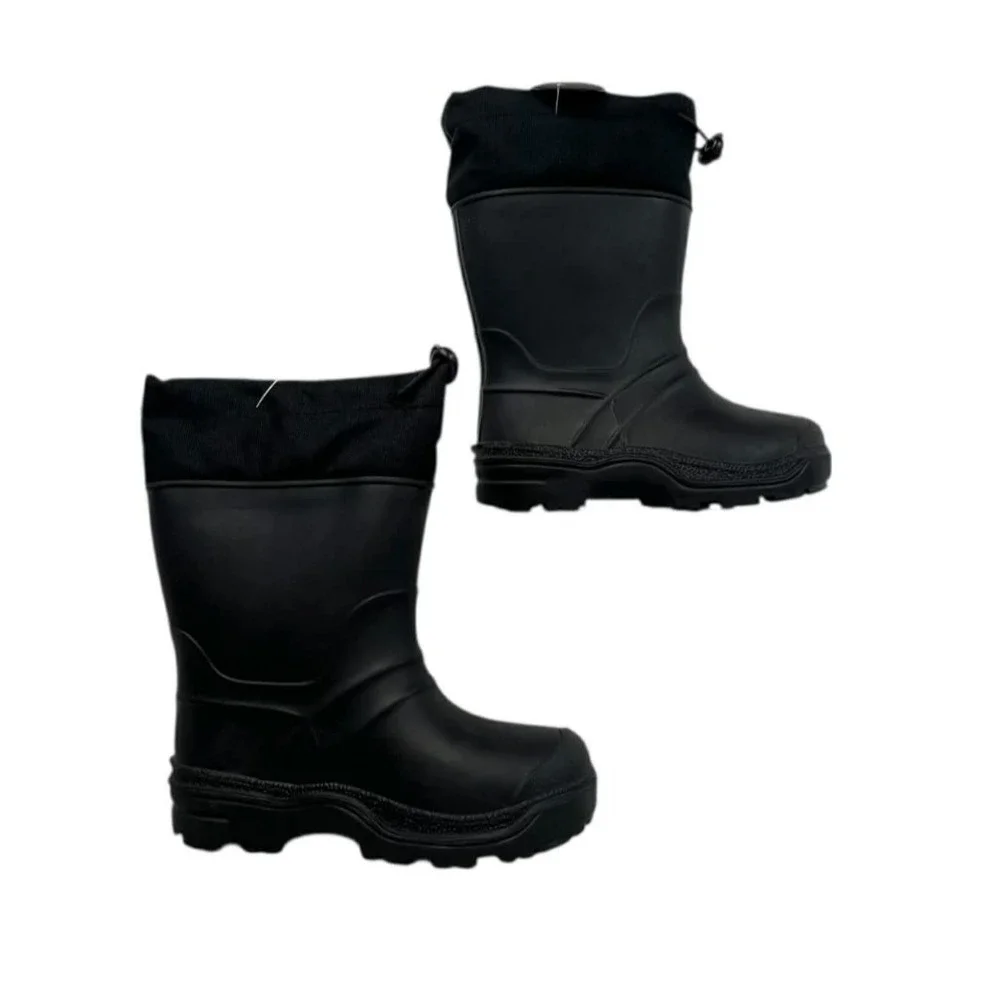 Wonder Nation Unisex Size 9 Black Winter Insulated To  -25 degrees‎ Rubber Boots